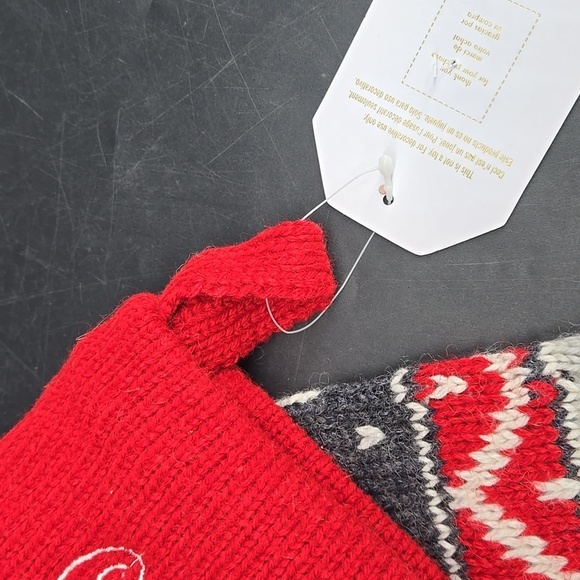 NEW COOPER Pottery Barn Christmas Holiday Stocking Wool Blend Fair Isle - Picture 9 of 10